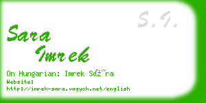 sara imrek business card